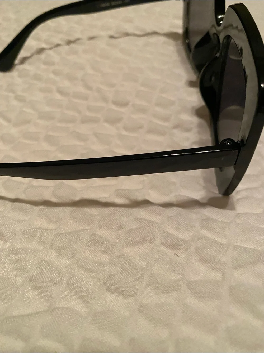 Black Crystal-Embellished Square Sunglasses - Women
